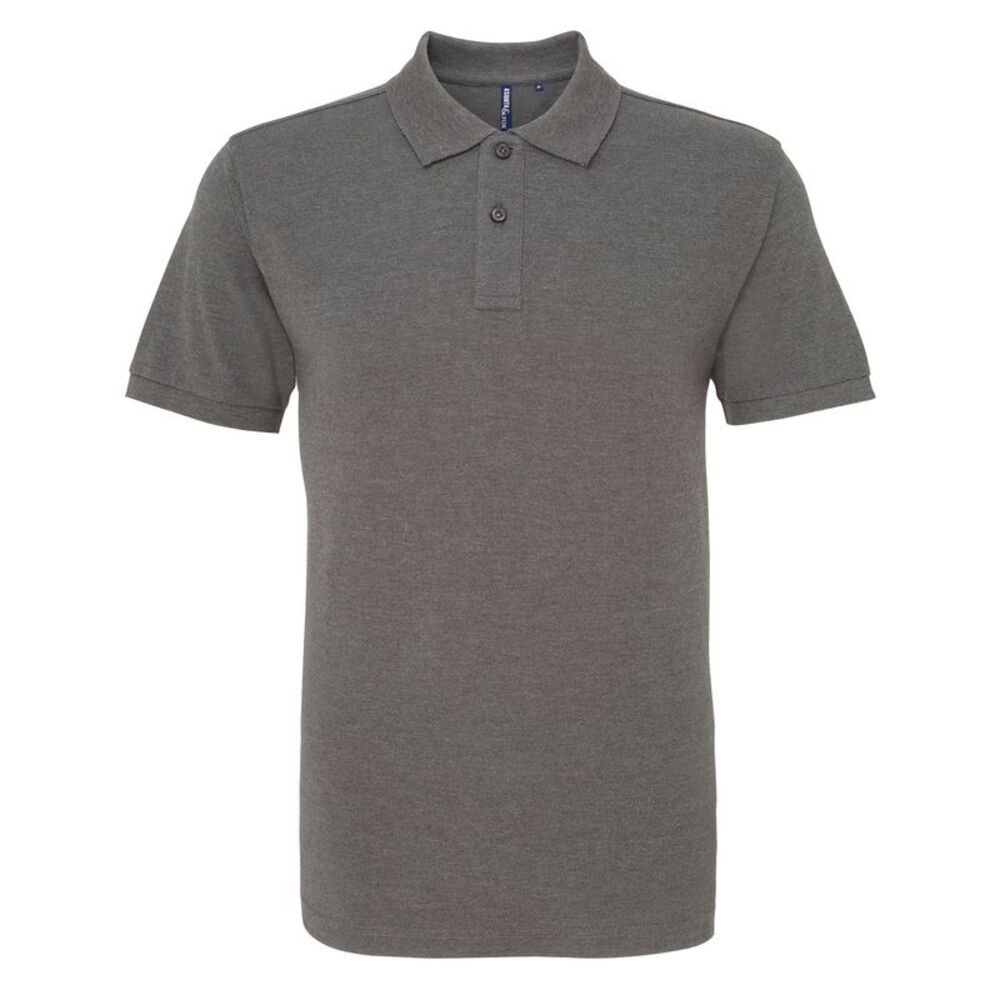Asquith & Fox Mens Plain Polo Shirt / Charcoal